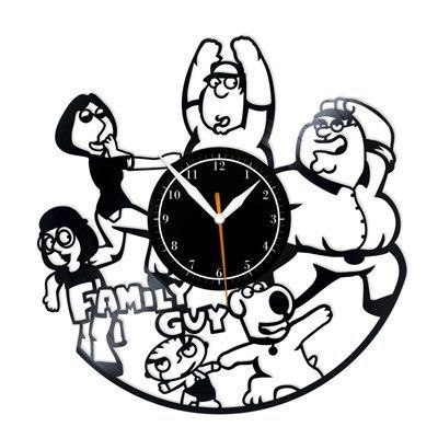 Настінний вініловий годинник Сім'янин&nbsp;, діаметр 30см Vinyl-Clock-C-Family Guy-2 фото