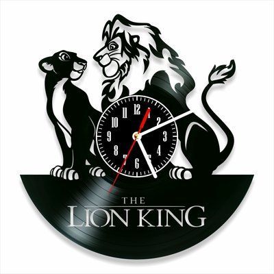 Настінний вініловий годинник Король Лев, діаметр 30см Vinyl-Clock-C-Lion King-3 фото