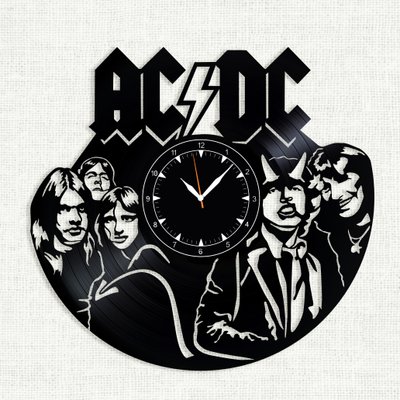 Wall Vinyl Record Clock AC DC 12" Vinyl-Clock-AC DC-4 photo