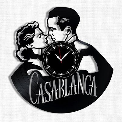 Настінний вініловий годинник Касабланка, діаметр 30см Vinyl-Clock-M-Casablanca-1 фото