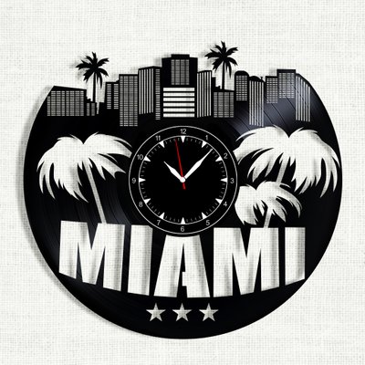 Wall Vinyl Record Clock Miami 12" Vinyl-Clock-Miami-1 photo