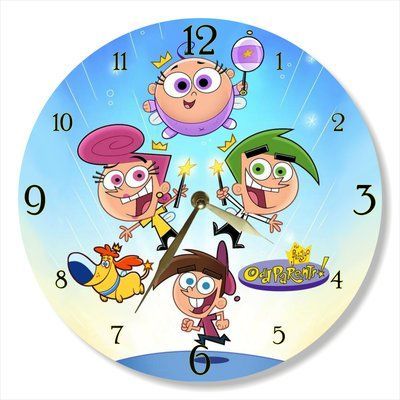 Настінний вініловий годинник Чарівні батьки, діаметр 30см UF-Clock-C-The Fairly OddParents-2 фото