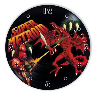 Настінний вініловий годинник Метроїд, діаметр 30см UF-Clock-Super Metroid-1 фото