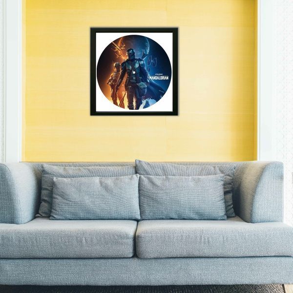 Vinyl Record Decor in a Wooden Frame The Mandalorian 14" 781-4-1 photo