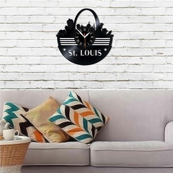 Wall Vinyl Record Clock St. Louis 12" 38-1-1 photo