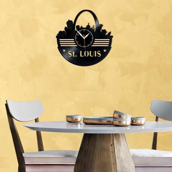 Wall Vinyl Record Clock St. Louis 12" 38-1-1 photo