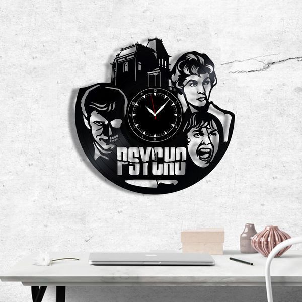 Wall Vinyl Record Clock Psycho 12" Vinyl-Clock-M-Psycho-1 photo