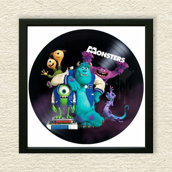 Vinyl Record Decor in a Wooden Frame Monsters, Inc. 14" 945-4-1 photo