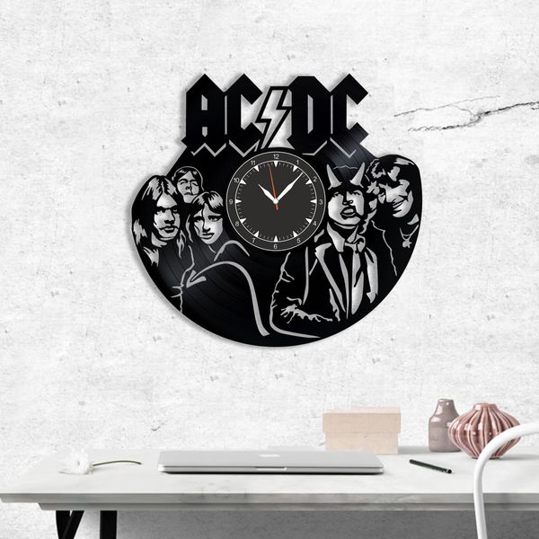 Wall Vinyl Record Clock AC DC 12" Vinyl-Clock-AC DC-4 photo