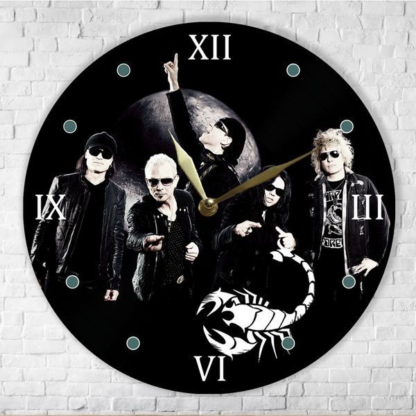 Настінний вініловий годинник Scorpions, діаметр 30см UF-Clock-Scorpions-2 фото