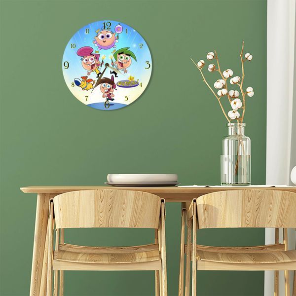 Настінний вініловий годинник Чарівні батьки, діаметр 30см UF-Clock-C-The Fairly OddParents-2 фото