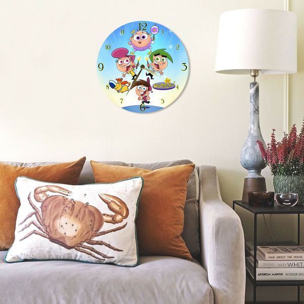 Настінний вініловий годинник Чарівні батьки, діаметр 30см UF-Clock-C-The Fairly OddParents-2 фото