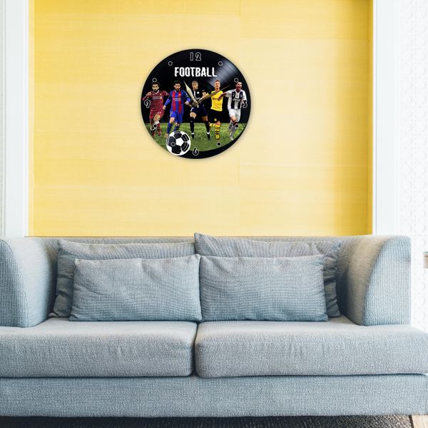 Wall Vinyl Record Clock Football 12" UF-Clock-Football-1 photo