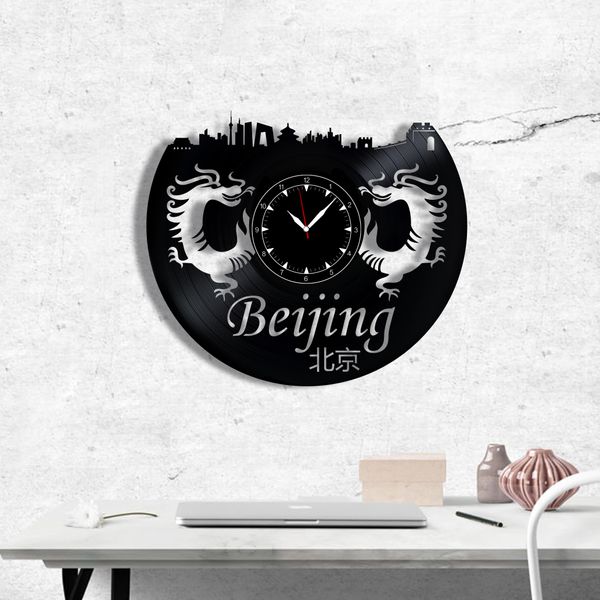 Wall Vinyl Record Clock Beijing 12" Vinyl-Clock-Beijing-1-2 photo