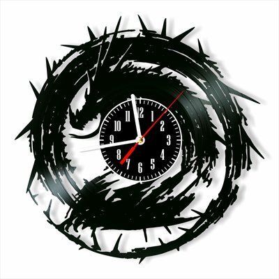 Настінний вініловий годинник Війни гільдій, діаметр 30см Vinyl-Clock-Guild Wars-3 фото
