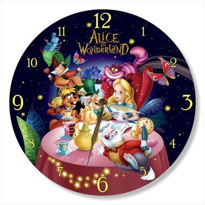 Настінний вініловий годинник Аліса в країні чудес, діаметр 30см UF-Clock-C-Alice in Wonderland-1 фото