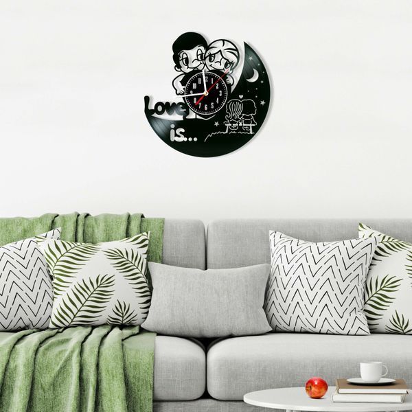 Wall Vinyl Record Clock Love 12" 125-1-1 photo