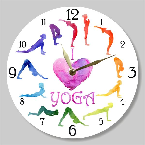 Wall Vinyl Record Clock Yoga 12" UF-Clock-Yoga-2 photo