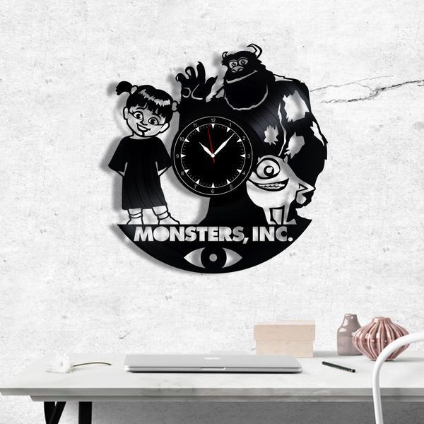 Wall Vinyl Record Clock Monsters, Inc. 12" Vinyl-Clock-C-Monsters, Inc.-2 photo