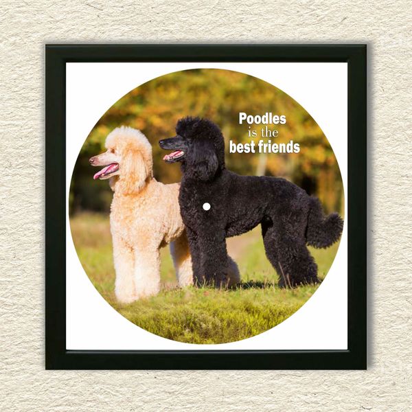 Vinyl Record Decor in a Wooden Frame Poodle 14" UF-Frame-Poodle-1 photo