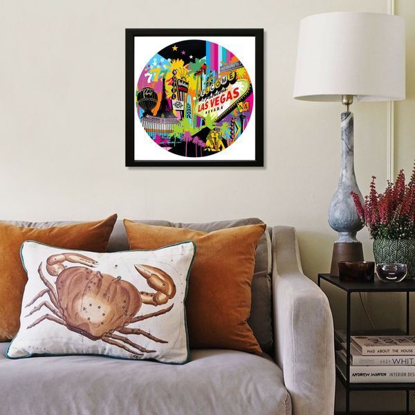 Vinyl Record Decor in a Wooden Frame Las Vegas 14" 28-4-1 photo