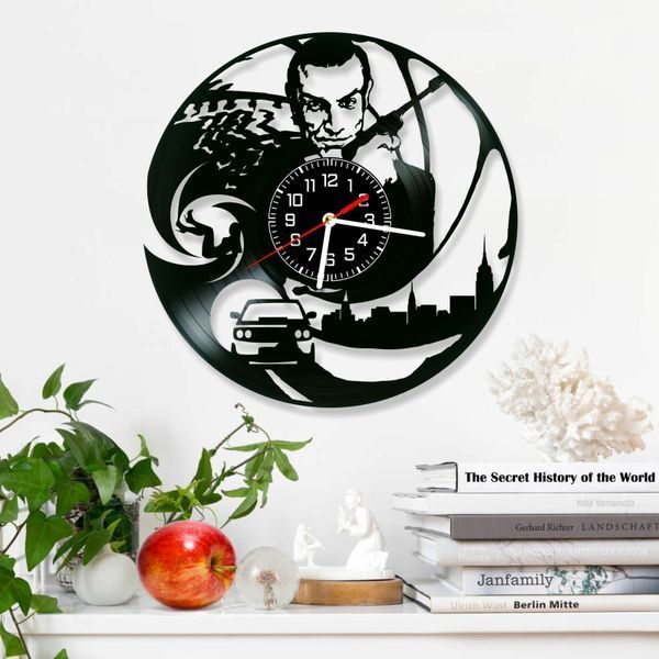 Wall Vinyl Record Clock James Bond 12" Vinyl-Clock-M-James Bond-10 photo