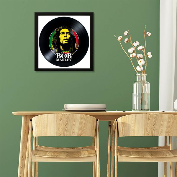 Vinyl Record Decor in a Wooden Frame Bob Marley 14" UF-Frame-Bob Marley-2 photo