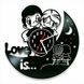 Wall Vinyl Record Clock Love 12" 125-1-1 photo 1