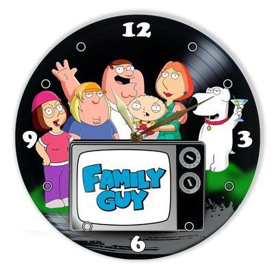 Настінний вініловий годинник Сім'янин&nbsp;, діаметр 30см UF-Clock-C-Family Guy-2 фото