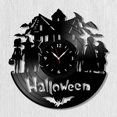 Wall Vinyl Record Clock Halloween 12" Vinyl-Clock-Halloween-1 photo