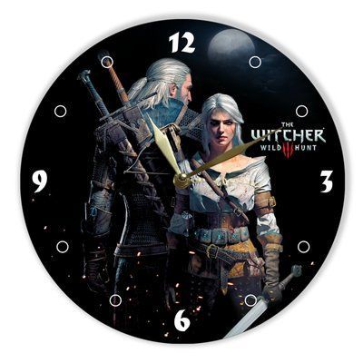 Настінний вініловий годинник Відьмак, діаметр 30см UF-Clock-M-The Witcher-1 фото