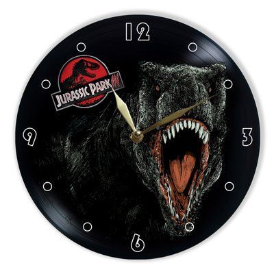 Настінний вініловий годинник Парк юрського періоду, діаметр 30см UF-Clock-M-Jurassic Park-1 фото