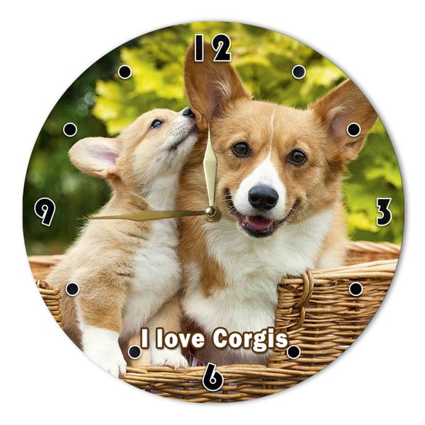 Wall Vinyl Record Clock Corgis 12" UF-Clock-Corgis-1 photo