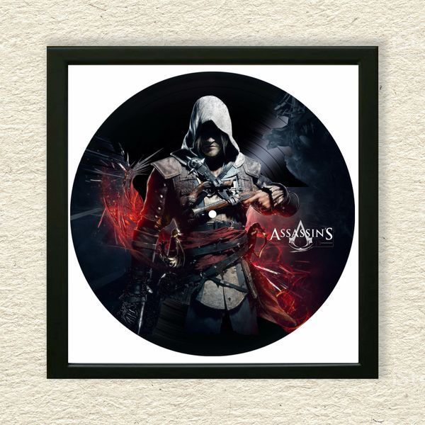 Vinyl Record Decor in a Wooden Frame Assassin's Creed 14" 246-4-1 photo