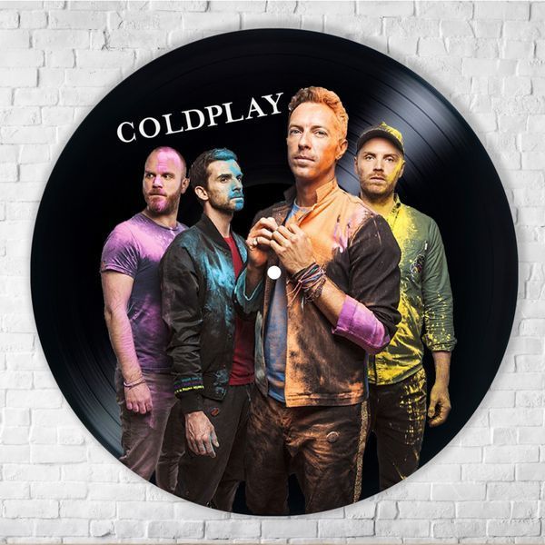 Настінний вініловий декор Coldplay, діаметр 30см 517-3-1 фото