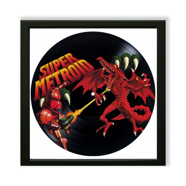 Vinyl Record Decor in a Wooden Frame Super Metroid 14" UF-Frame-Super Metroid-1 photo