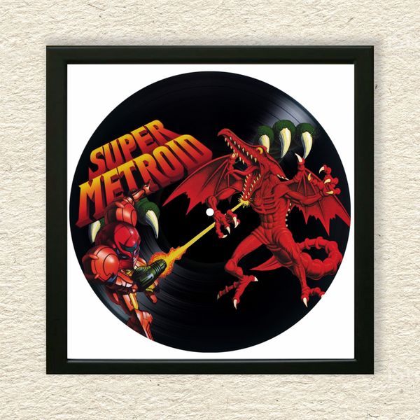 Vinyl Record Decor in a Wooden Frame Super Metroid 14" UF-Frame-Super Metroid-1 photo