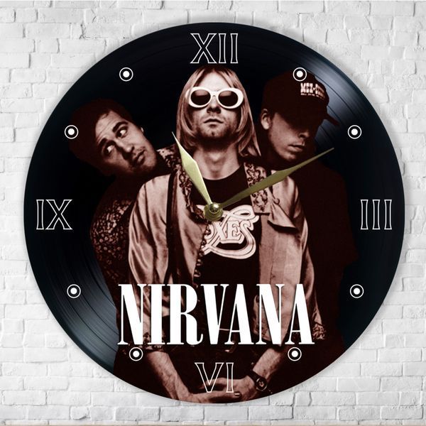 Wall Vinyl Record Clock Nirvana 12" UF-Clock-Nirvana-2 photo