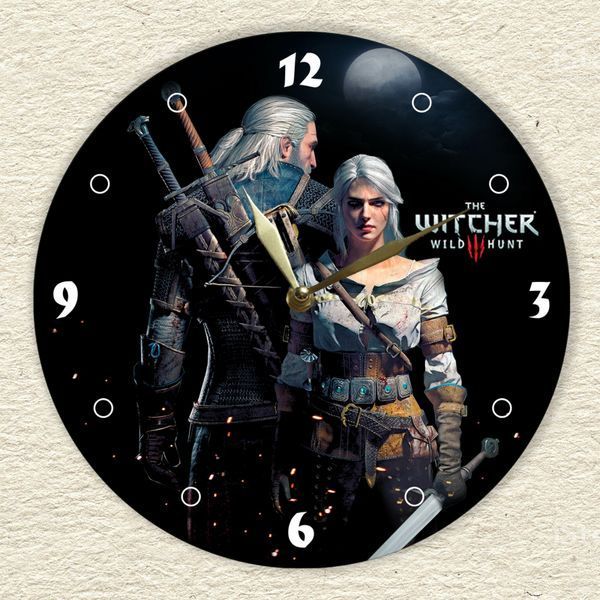 Настінний вініловий годинник Відьмак, діаметр 30см UF-Clock-M-The Witcher-1 фото