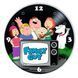 Настінний вініловий годинник Сім'янин&nbsp;, діаметр 30см UF-Clock-C-Family Guy-2 фото 1