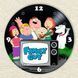 Настінний вініловий годинник Сім'янин&nbsp;, діаметр 30см UF-Clock-C-Family Guy-2 фото 3