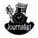 Wall Vinyl Record Clock Journalist 12" 101-1-1 photo 1