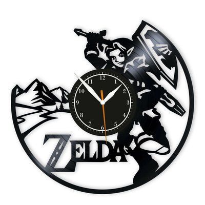 Настінний вініловий годинник Зеьда, діаметр 30см Vinyl-Clock-The Legend of Zelda-9 фото