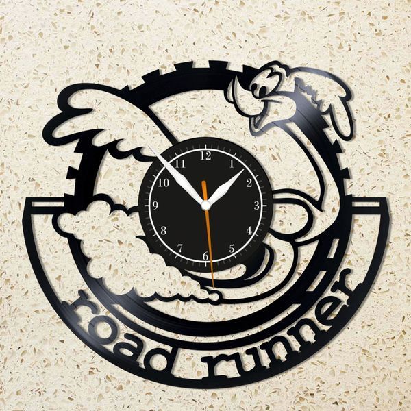 Настінний вініловий годинник Дорожній бігун, діаметр 30см Vinyl-Clock-C-Road Runner-2 фото