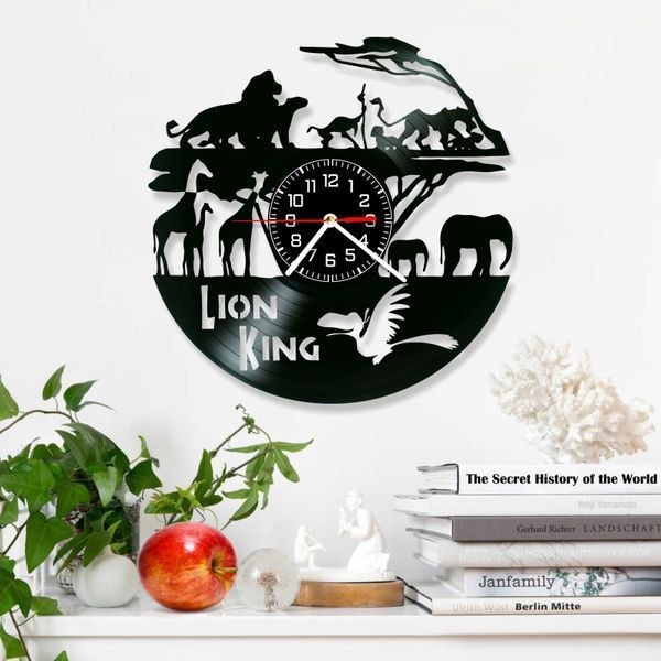 Настінний вініловий годинник Король Лев, діаметр 30см Vinyl-Clock-C-Lion King-6 фото