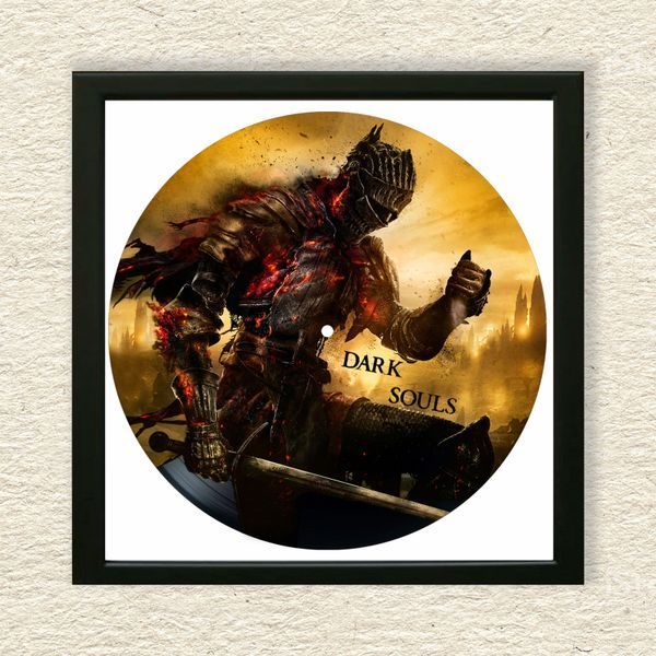Настінний вініловий декор в дерев'яній рамці Dark Souls, розміром 36см 250-4-1 фото