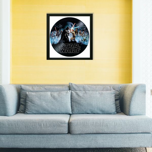 Vinyl Record Decor in a Wooden Frame Star Wars 14" 143-4-2 photo