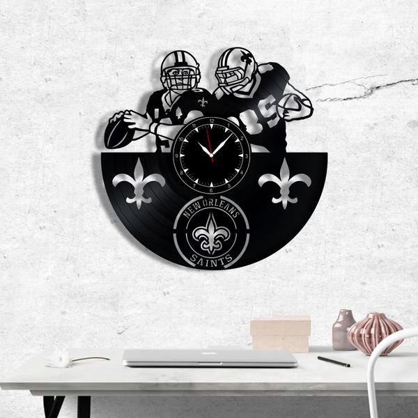 Wall Vinyl Record Clock New Orleans Saints 12" Vinyl-Clock-New Orleans Saints-1 photo