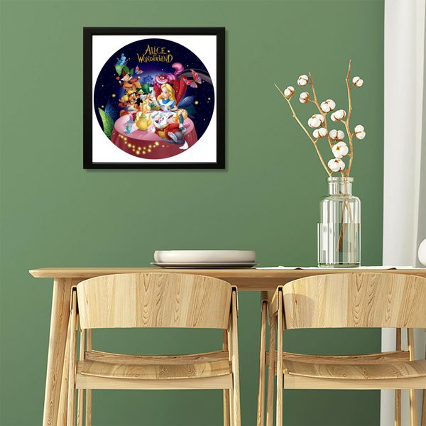 Vinyl Record Decor in a Wooden Frame Alice in Wonderland 14" UF-Frame-C-Alice in Wonderland-1 photo