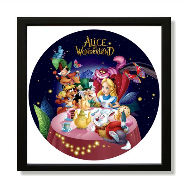 Vinyl Record Decor in a Wooden Frame Alice in Wonderland 14" UF-Frame-C-Alice in Wonderland-1 photo